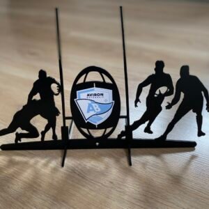Scénette Rugby Métal Personnalisée – Plaquage & Départ Ballon – Image 6