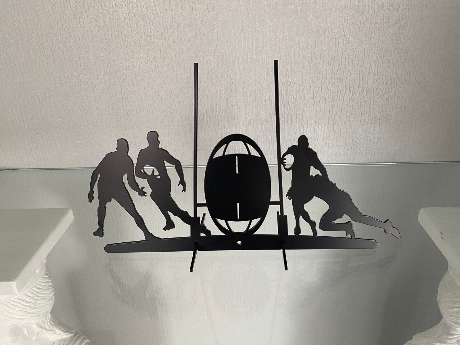 Scénette Rugby Métal Personnalisée – Plaquage & Départ Ballon – Image 2